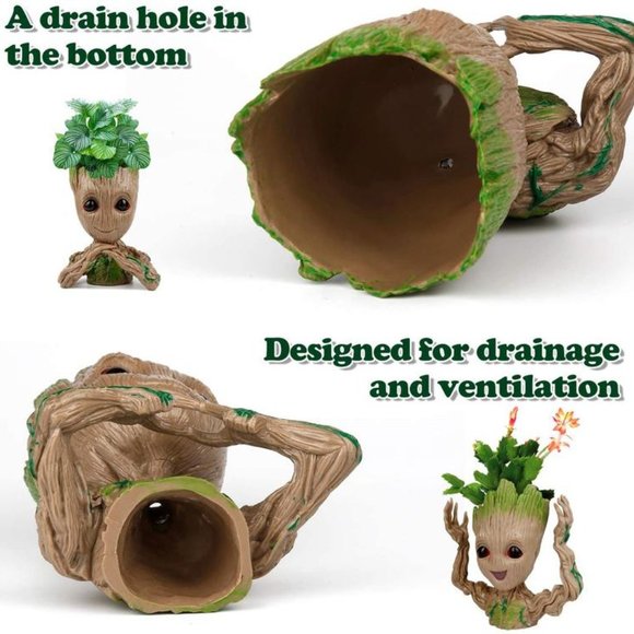 Set of 4 Groot Flower Pots Succulent Planters - Picture 6 of 7